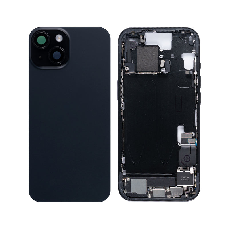 For iPhone 15 Complete Housing Incl. All Small Parts Without Battery And Back Camera Black