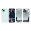 For iPhone 15 Complete Housing Incl. All Small Parts Without Battery And Back Camera Green