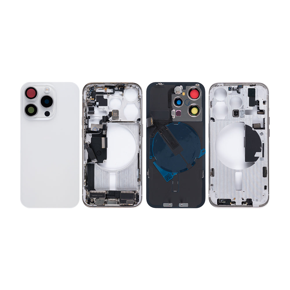 For Apple iPhone 15 Pro Housing With Small Parts White Titanium OEM