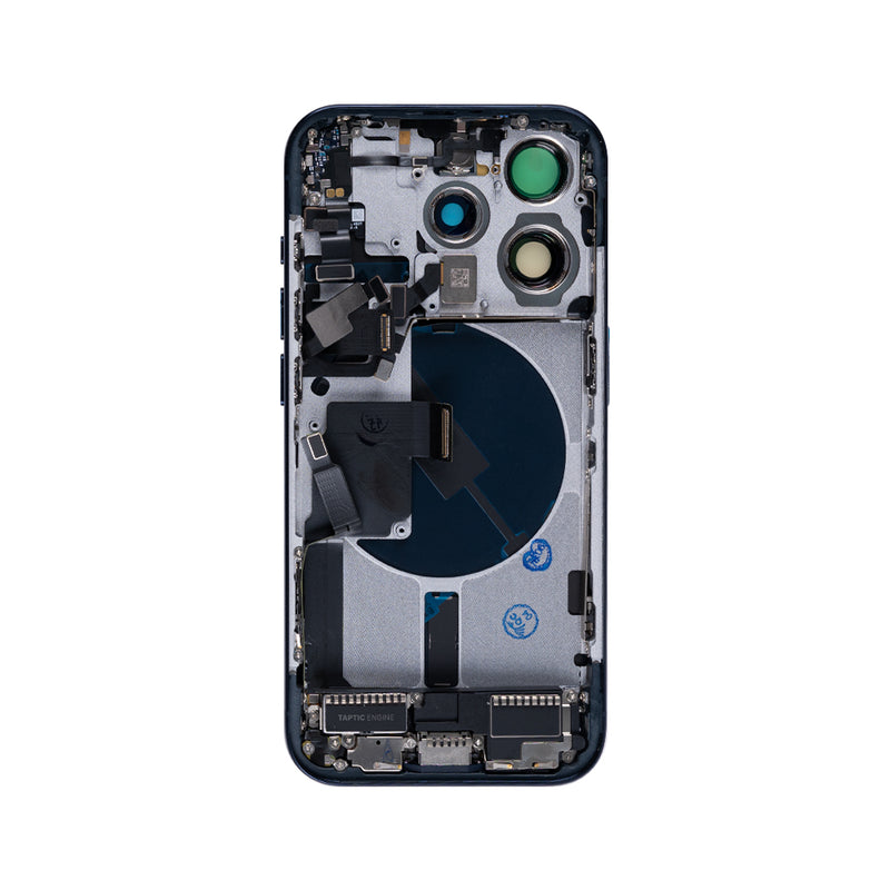 For iPhone 15 Pro Complete Housing Incl. All Small Parts Without Battery And Back Camera Blue Titanium