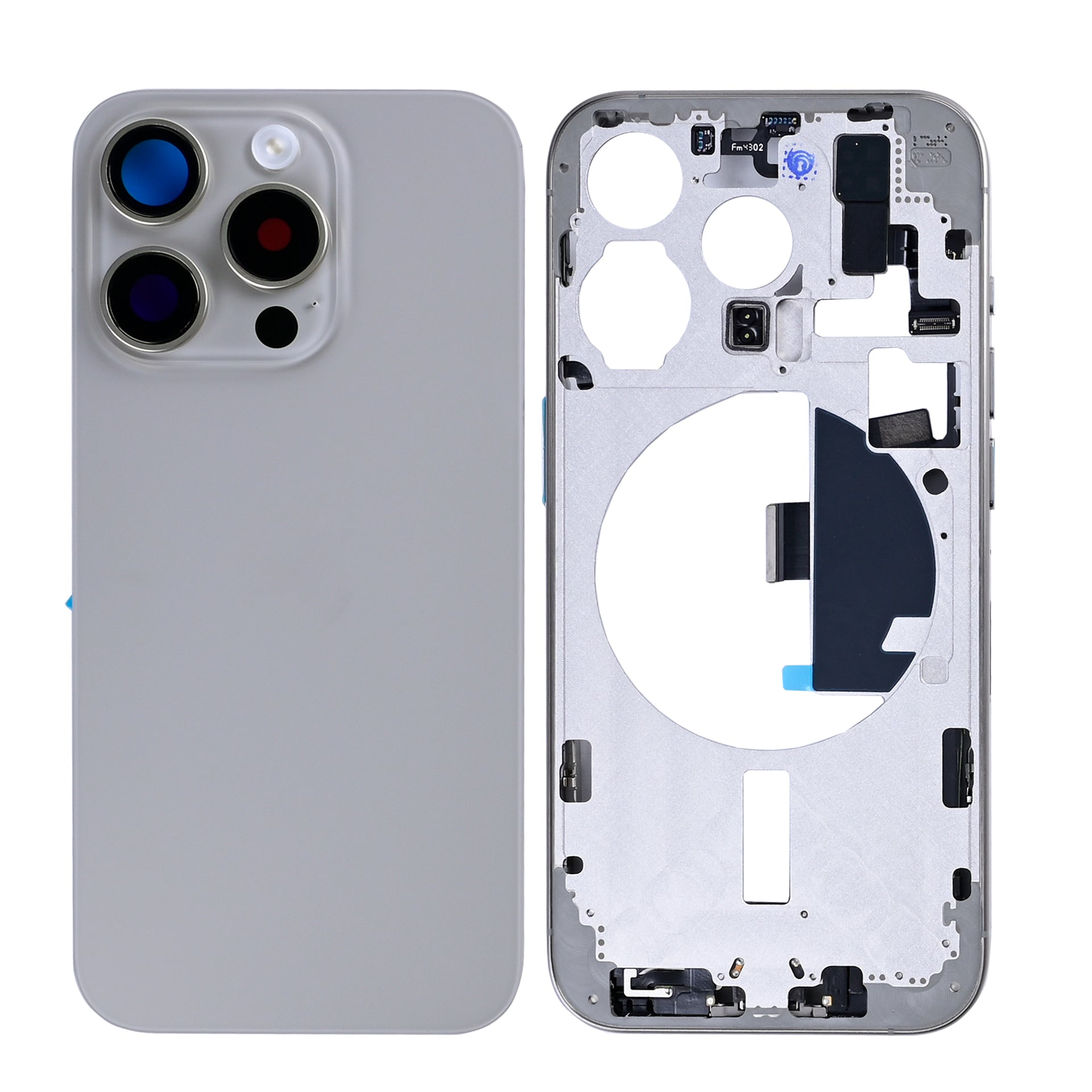 For Apple iPhone 15 Pro Housing With Small Parts Natural Titanium OEM