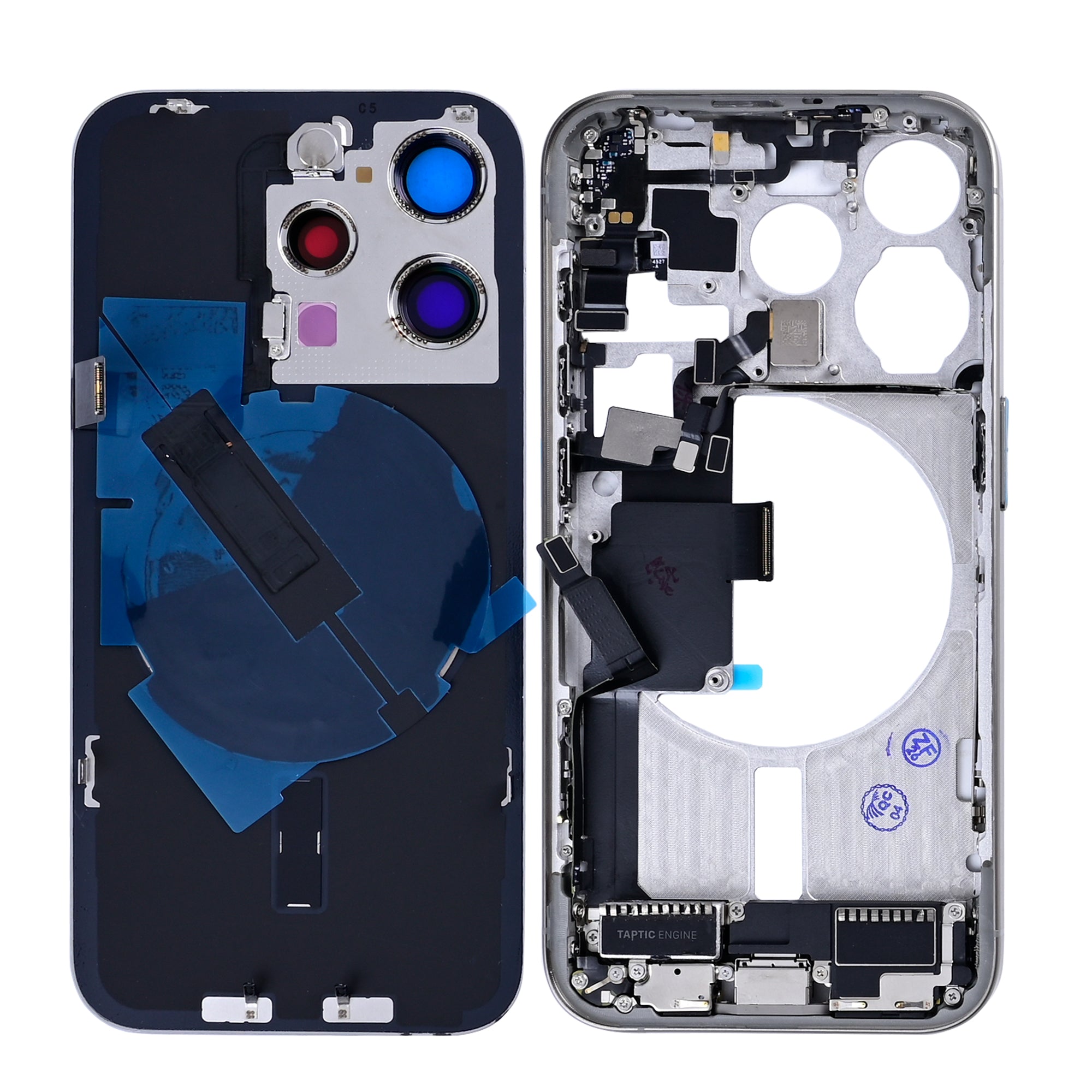 For Apple iPhone 15 Pro Housing With Small Parts Natural Titanium OEM