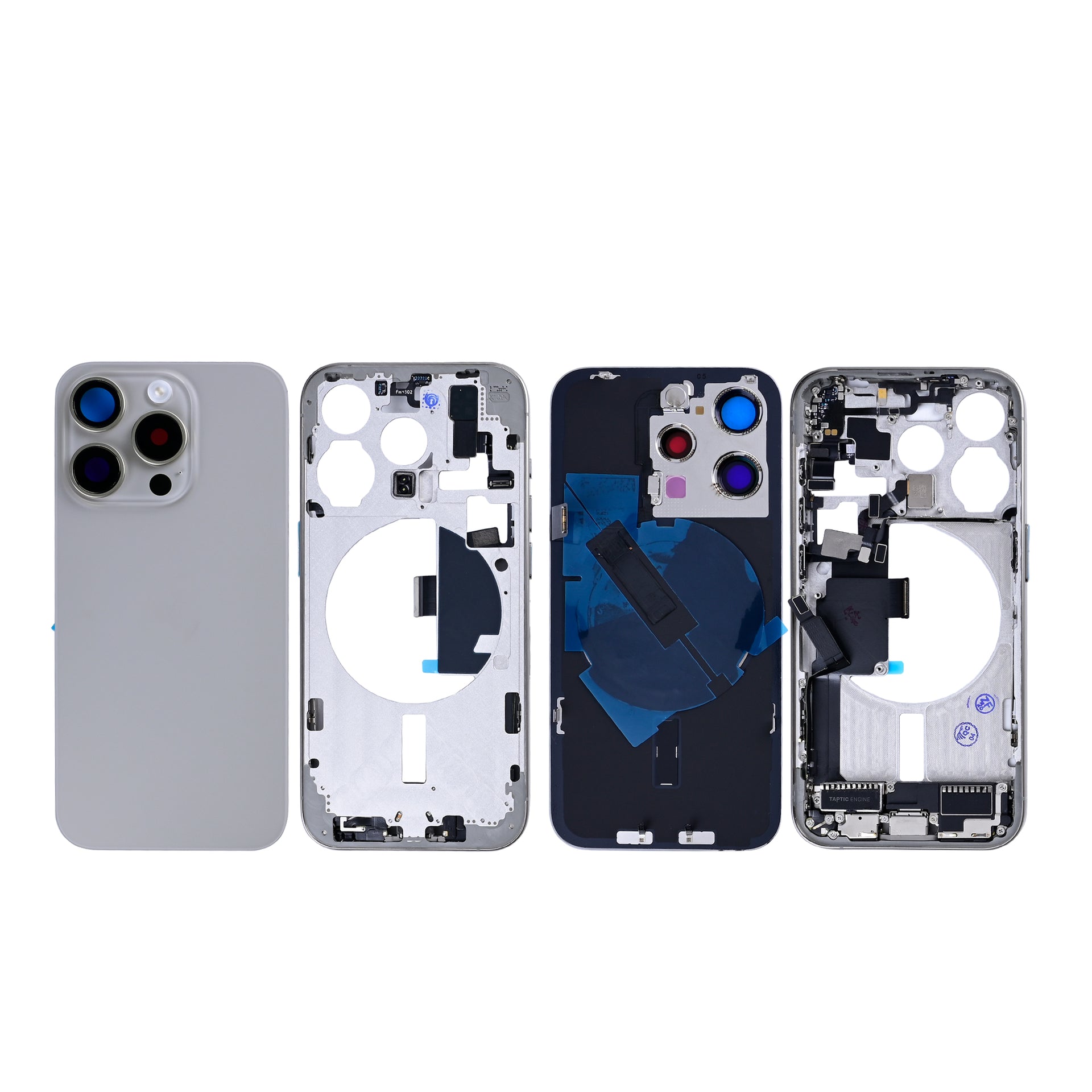 For Apple iPhone 15 Pro Housing With Small Parts Natural Titanium OEM