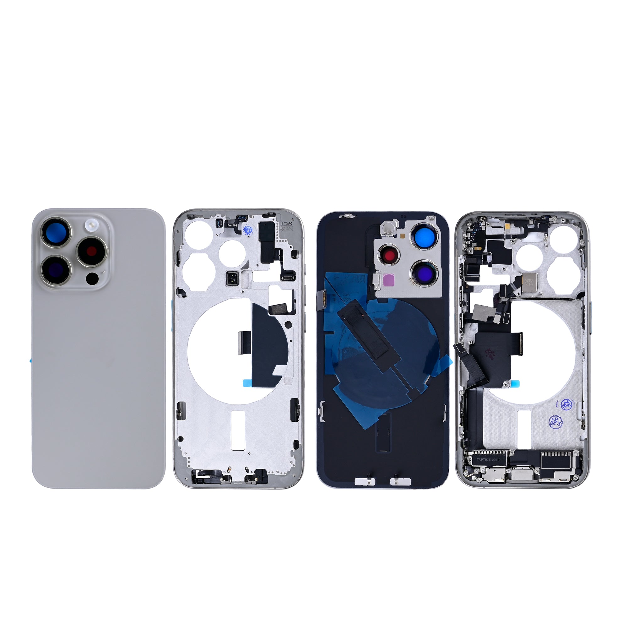 For Apple iPhone 15 Pro Housing With Small Parts Natural Titanium OEM