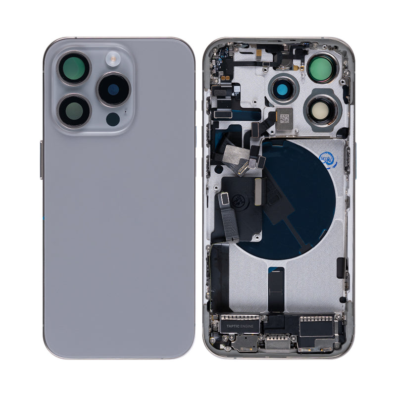 For iPhone 15 Pro Complete Housing Incl. All Small Parts Without Battery And Back Camera Natural Titanium