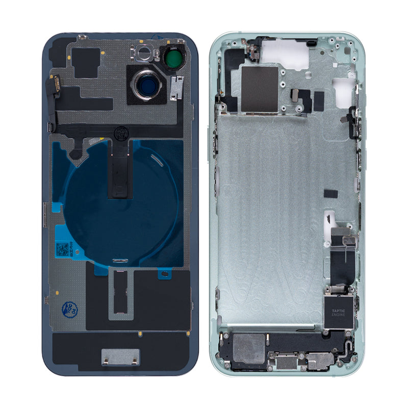 For iPhone 15 Plus Complete Housing Incl. All Small Parts Without Battery And Back Camera Green