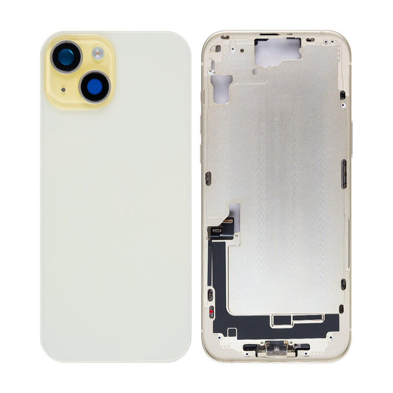 For iPhone 15 Plus Complete Housing Incl. All Small Parts Without Battery And Back Camera Yellow