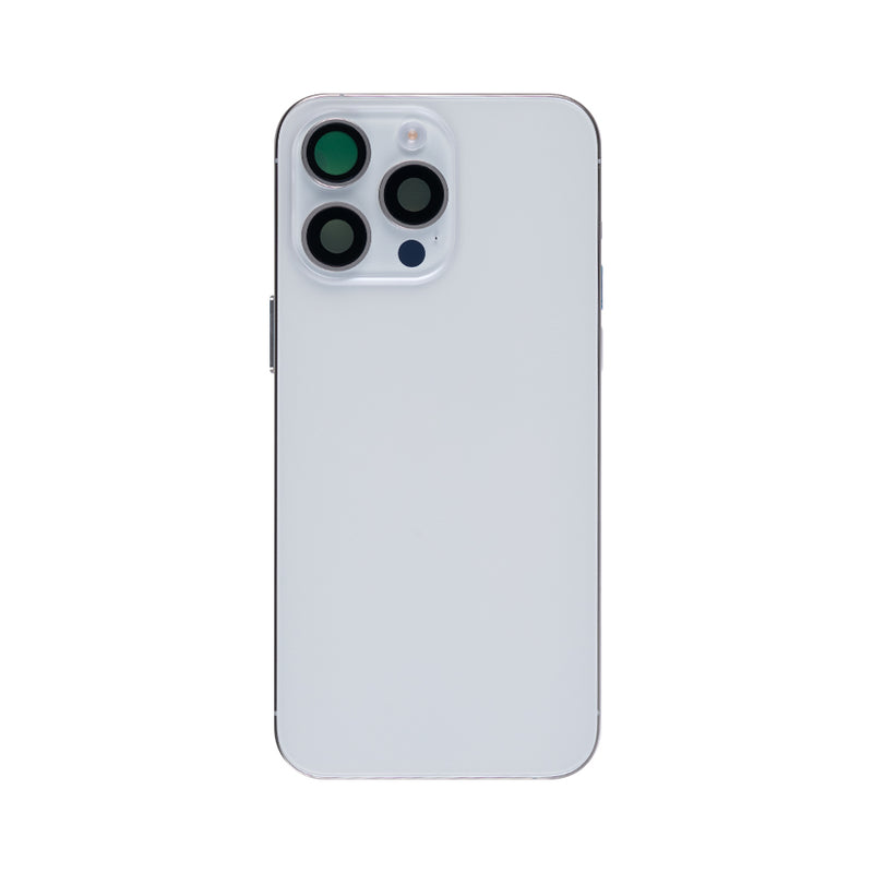 For iPhone 15 Pro Max Complete Housing Incl. All Small Parts Without Battery And Back Camera White Titanium