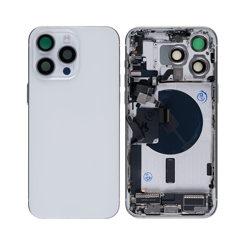 For iPhone 15 Pro Max Complete Housing Incl. All Small Parts Without Battery And Back Camera White Titanium