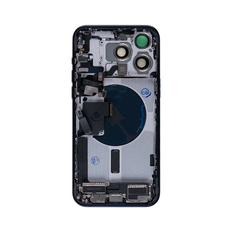 For iPhone 15 Pro Max Complete Housing Incl. All Small Parts Without Battery And Back Camera Blue Titanium