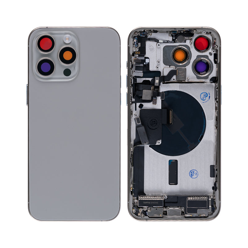 For iPhone 15 Pro Max Complete Housing Incl. All Small Parts Without Battery And Back Camera Natural Titanium