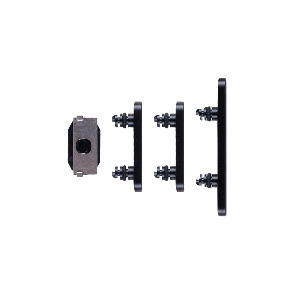 For Apple iPhone 15, 15 Plus Side Button Set Black Pulled (4pcs）