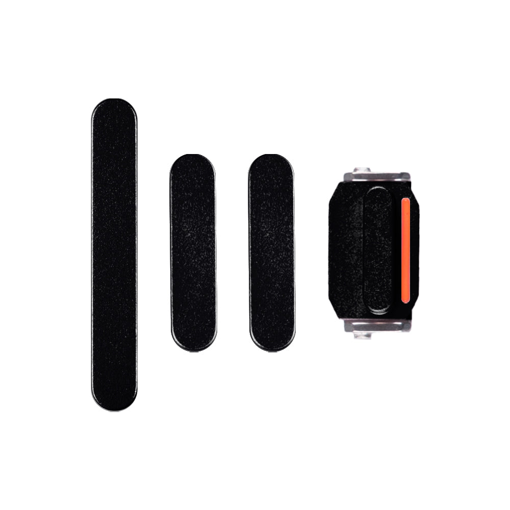 For Apple iPhone 15, 15 Plus Side Button Set Black Pulled (4pcs）