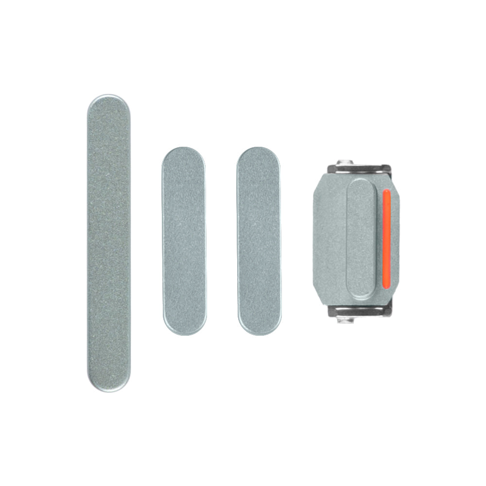 For Apple iPhone 15, 15 Plus Side Button Set Green Pulled (4pcs）