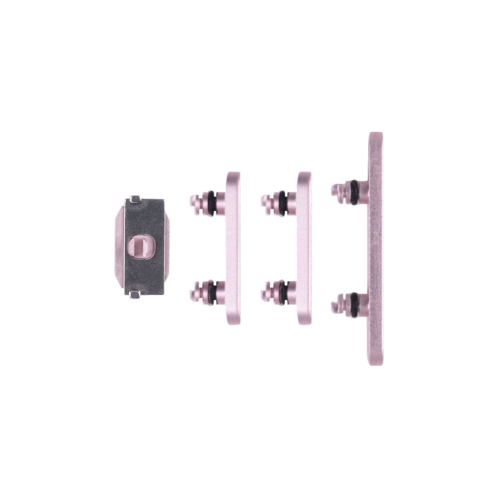 For Apple iPhone 15, 15 Plus Side Button Set Pink Pulled (4pcs）