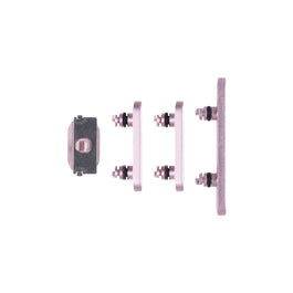 For Apple iPhone 15, 15 Plus Side Button Set Pink Pulled (4pcs）