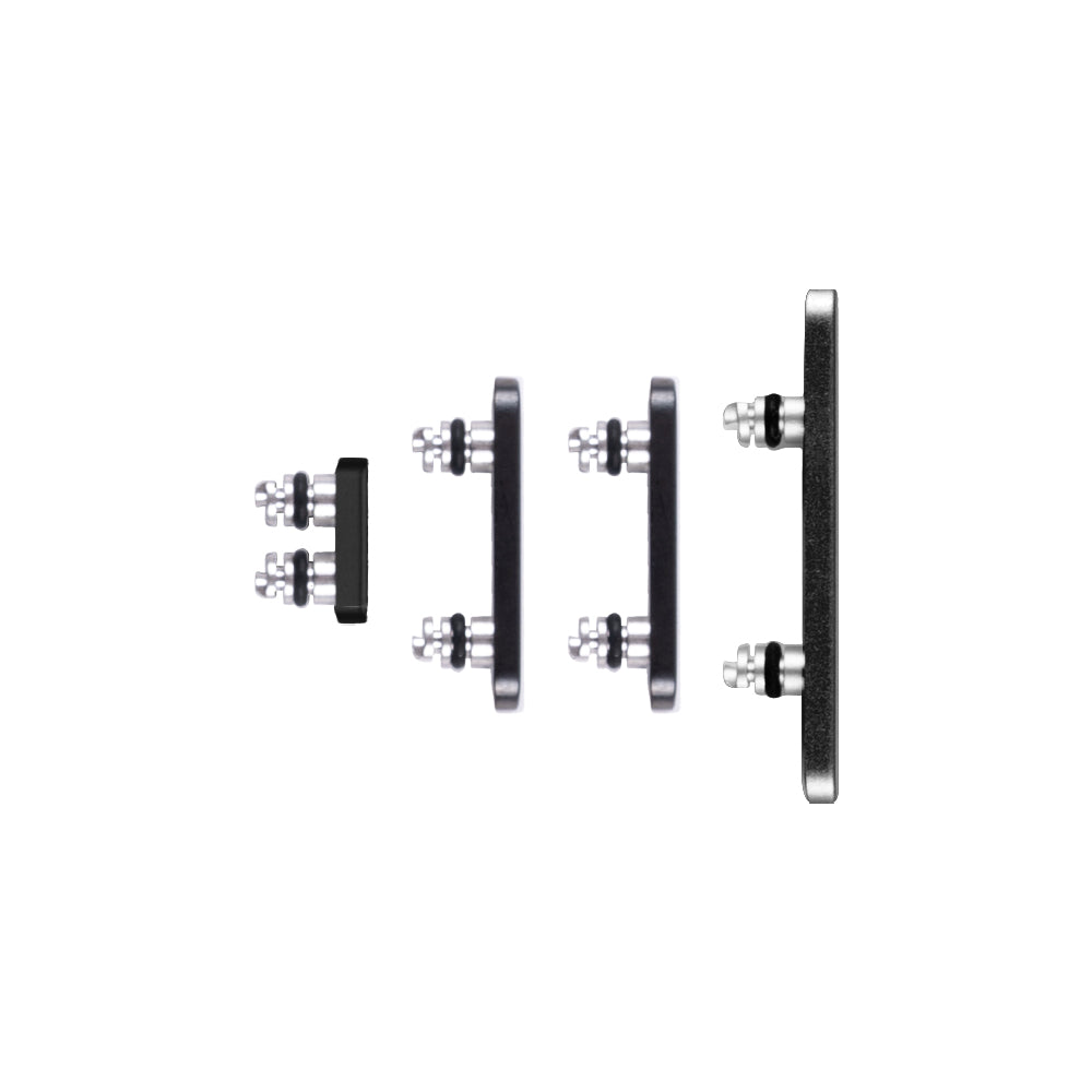 For Apple iPhone 15 Pro, 15 Pro Max Side Button Set Black Titanium Pulled (4pcs）