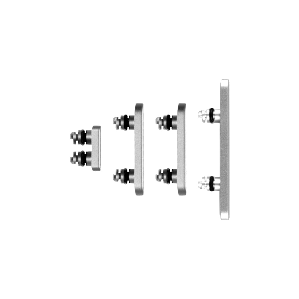 For Apple iPhone 15 Pro, 15 Pro Max Side Button Set White Titanium Pulled (4pcs）