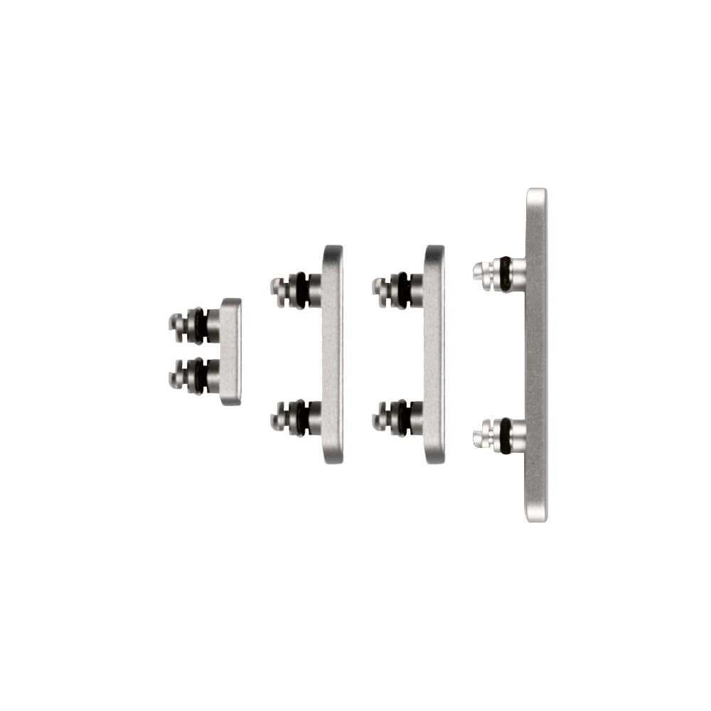 For Apple iPhone 15 Pro, 15 Pro Max Side Button Set Natural Titanium Pulled (4pcs）