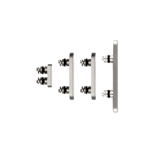 For Apple iPhone 15 Pro, 15 Pro Max Side Button Set Natural Titanium Pulled (4pcs）