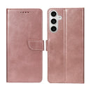 Rixus Bookcase For Samsung Galaxy S24 FE Pink