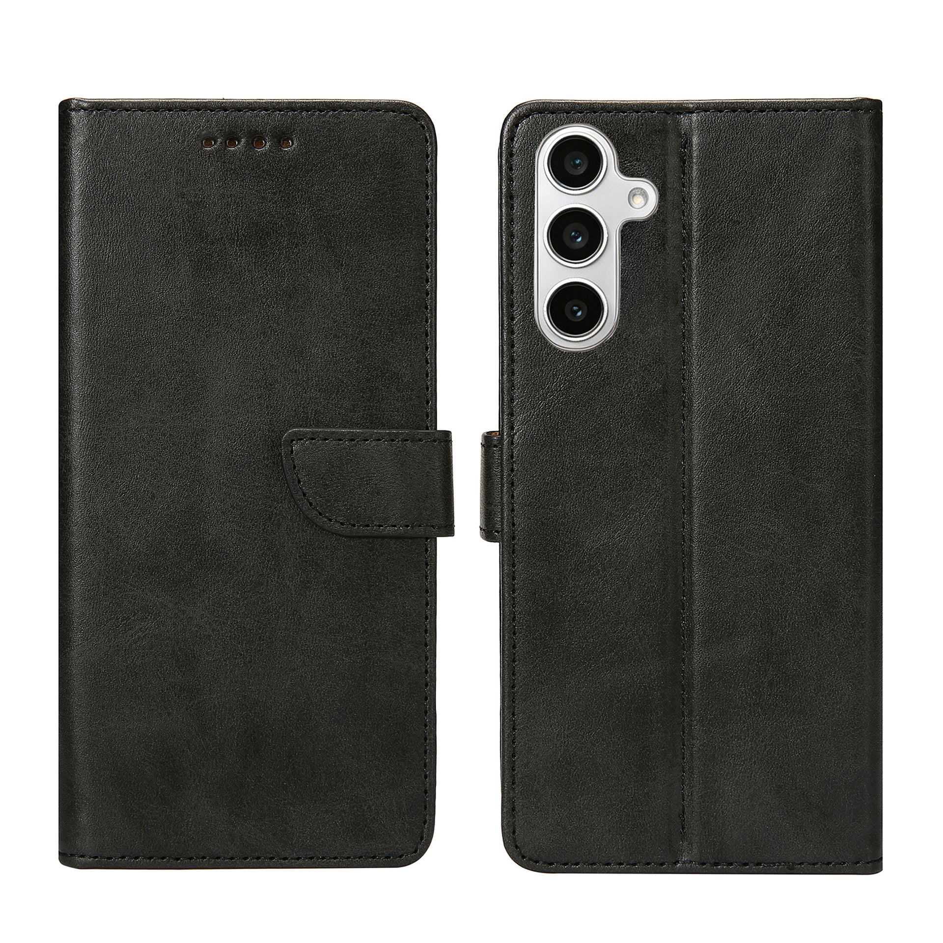 Rixus Bookcase For Samsung Galaxy S24 FE Black
