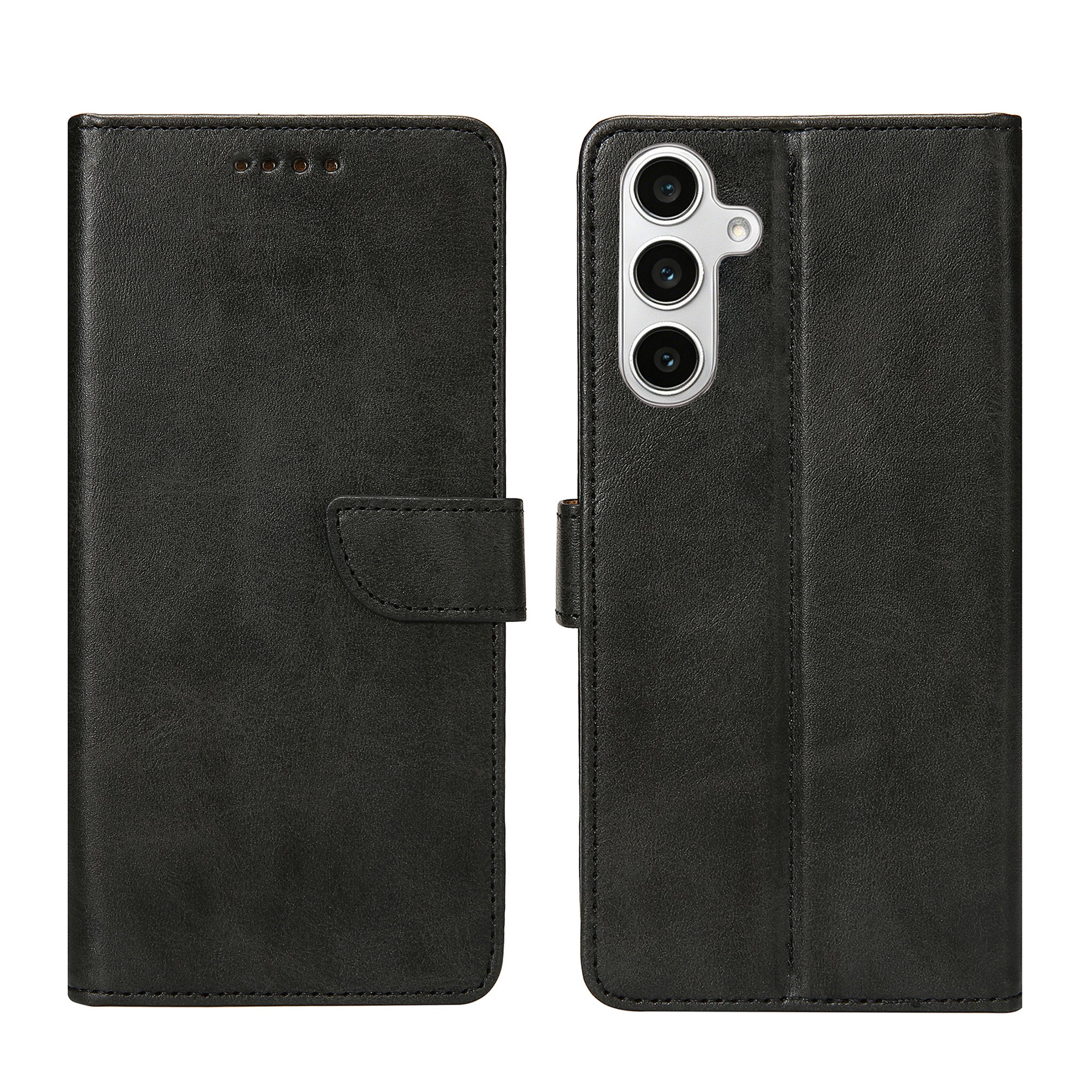 Rixus Bookcase For Samsung Galaxy S24 FE Black