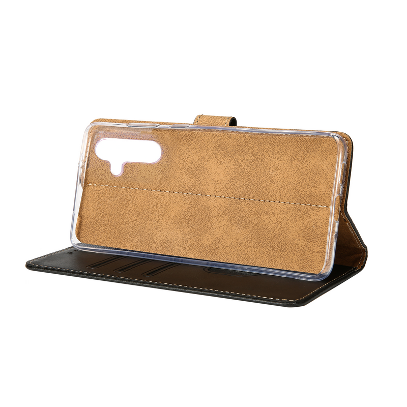 Rixus Bookcase For Samsung Galaxy S24 FE S721B Black