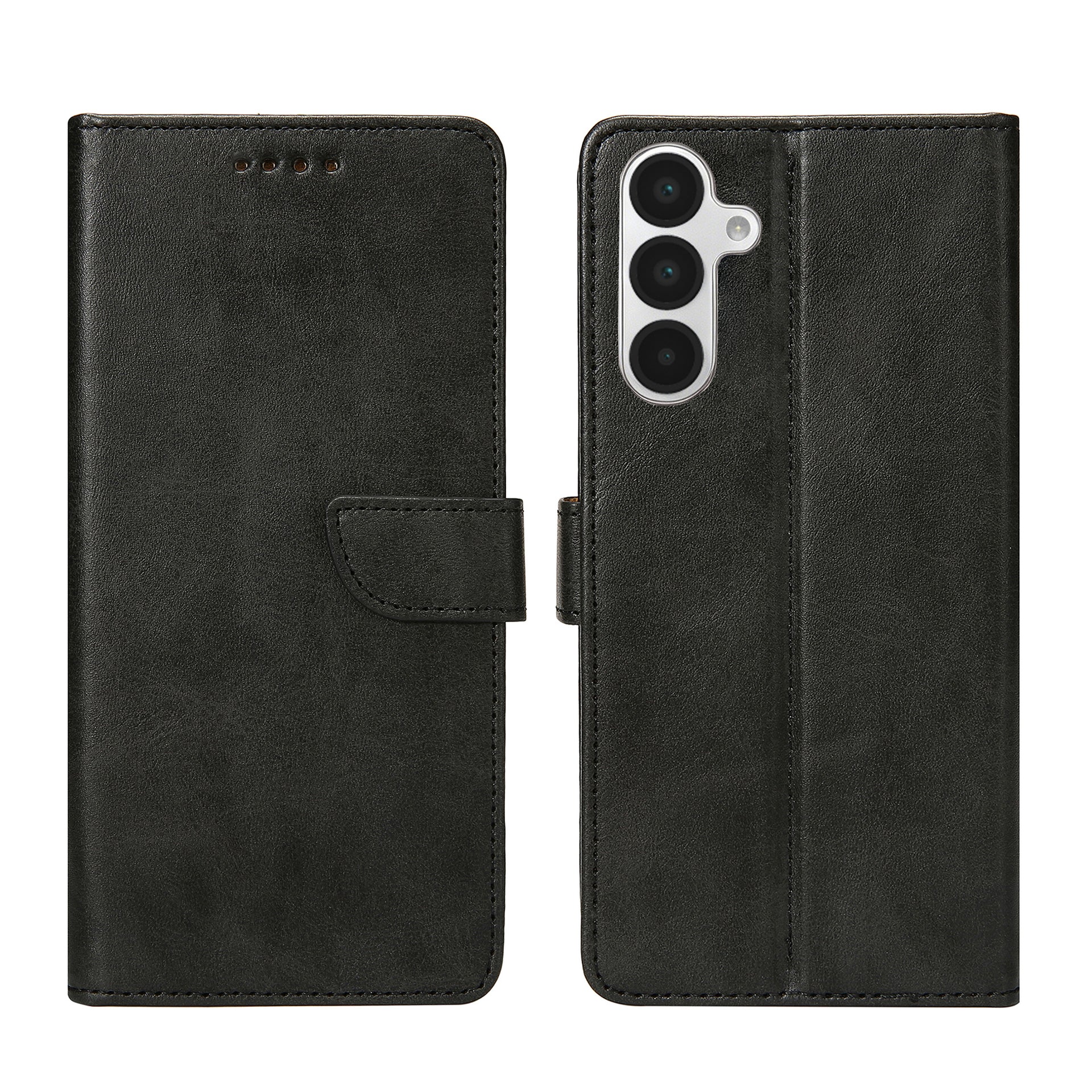 Rixus Bookcase For Samsung Galaxy A16 4G, 5G Black