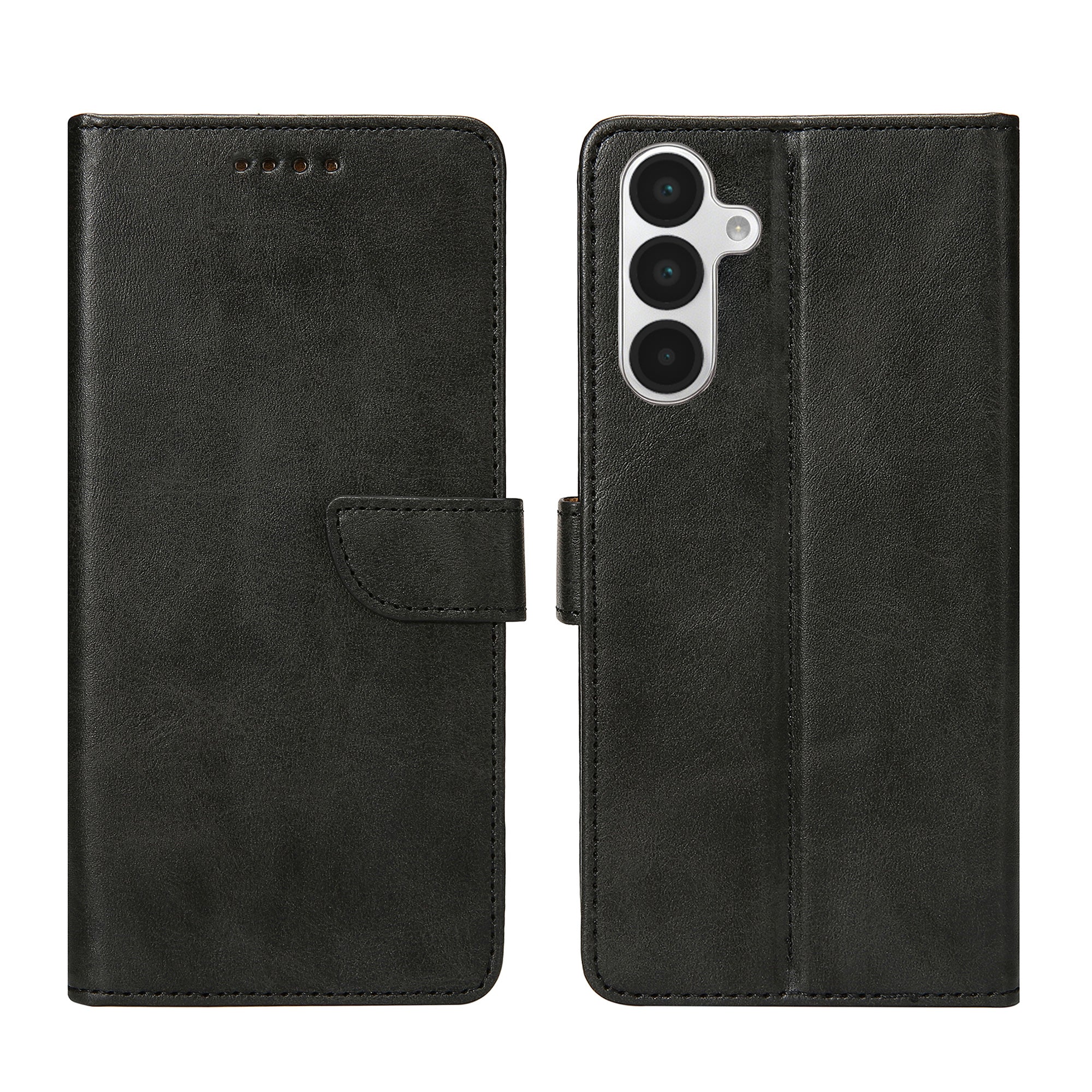 Rixus Bookcase For Samsung Galaxy A16 4G, 5G Black