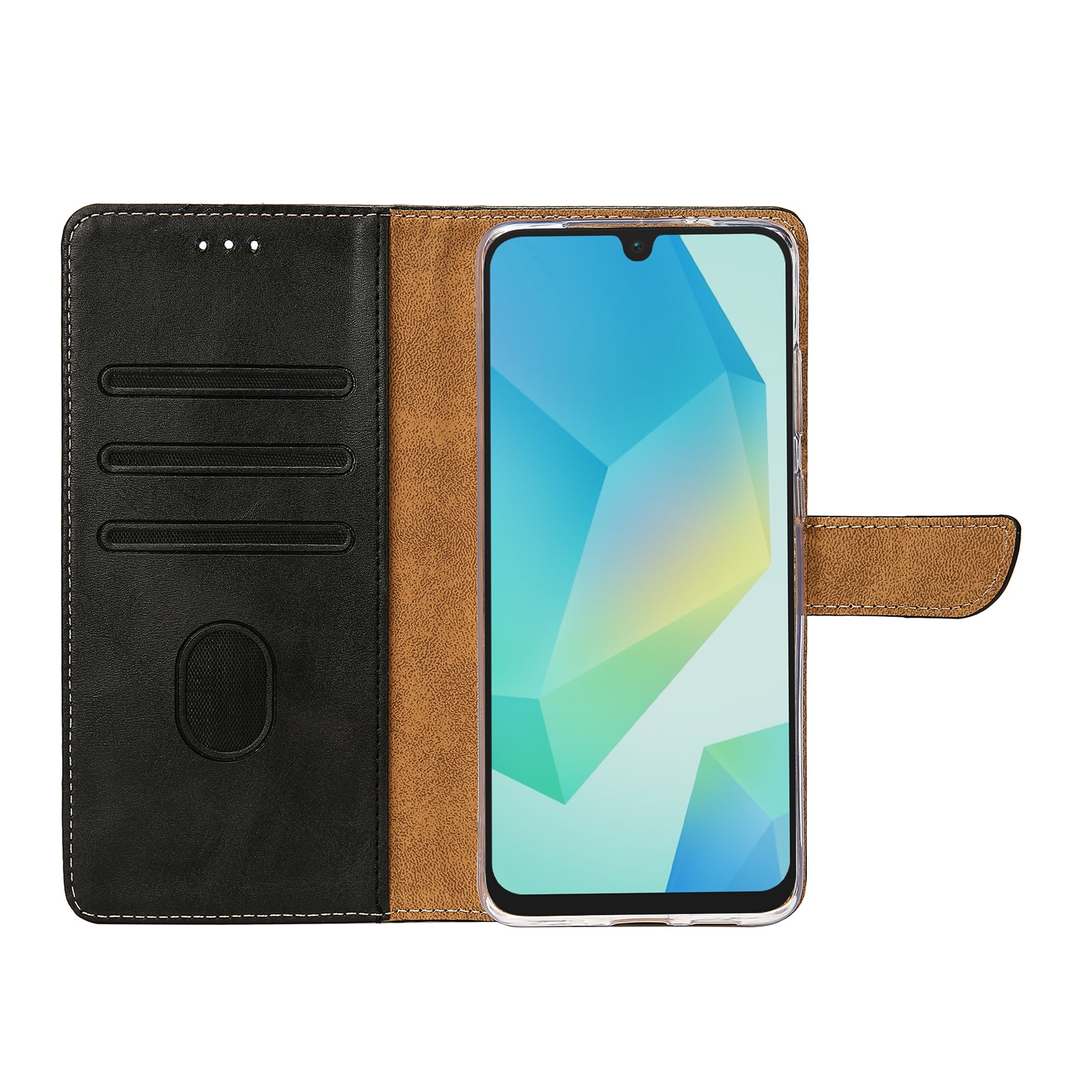 Rixus Bookcase For Samsung Galaxy A16 4G, 5G Black