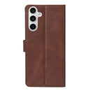 Rixus Bookcase For Samsung Galaxy S24 FE Brown