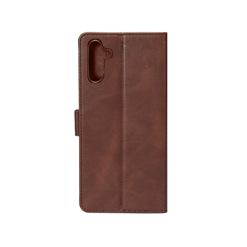 Rixus Bookcase For Samsung Galaxy S24 FE S721B Brown