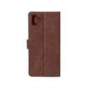 Rixus Bookcase For Samsung Galaxy A06 Brown