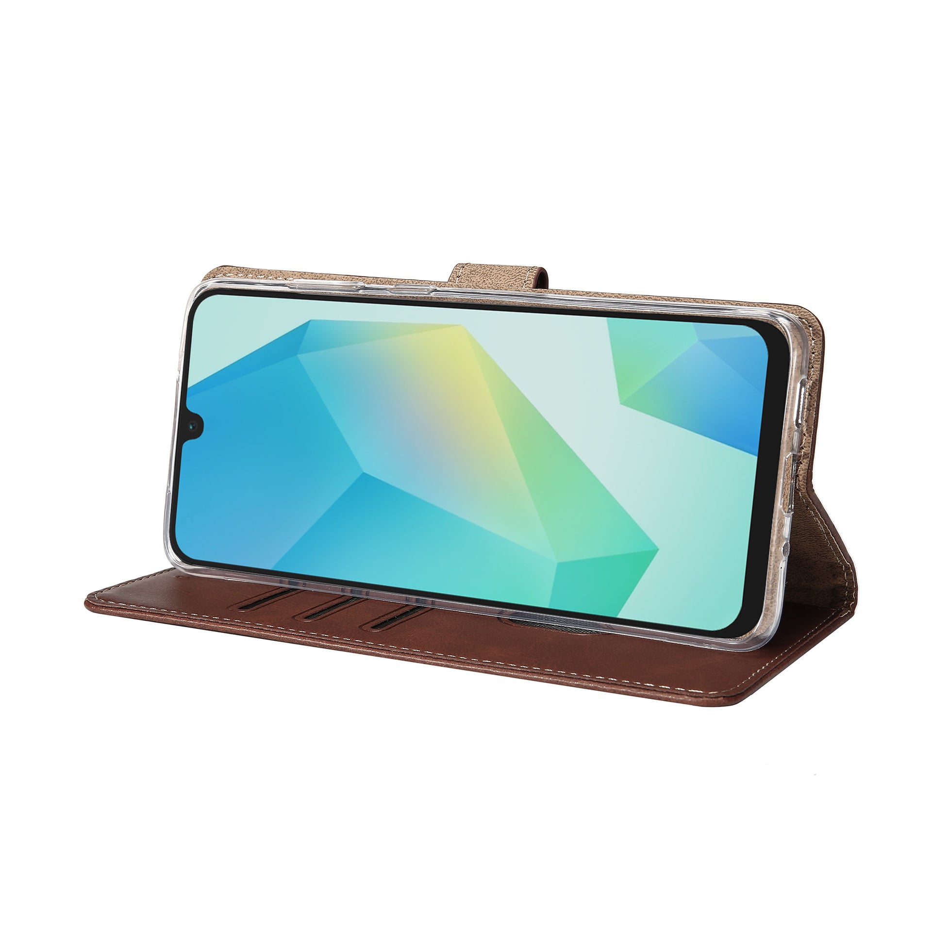 Rixus Bookcase For Samsung Galaxy A16 4G, 5G Brown