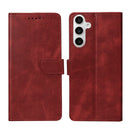 Rixus Bookcase For Samsung Galaxy S24 FE Dark Red