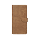 Rixus Bookcase For Samsung Galaxy S24 FE Light Brown
