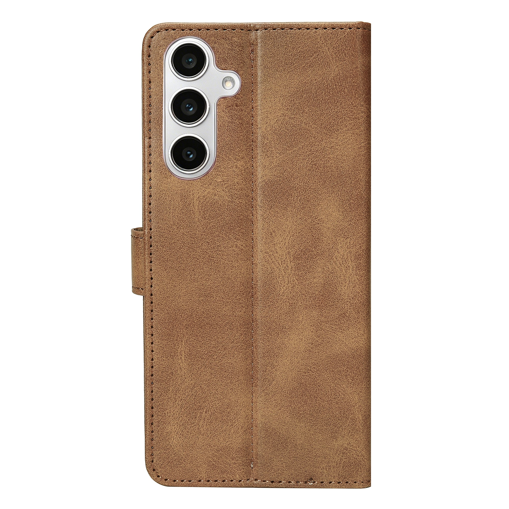 Rixus Bookcase For Samsung Galaxy S24 FE Light Brown