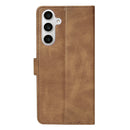 Rixus Bookcase For Samsung Galaxy S24 FE Light Brown