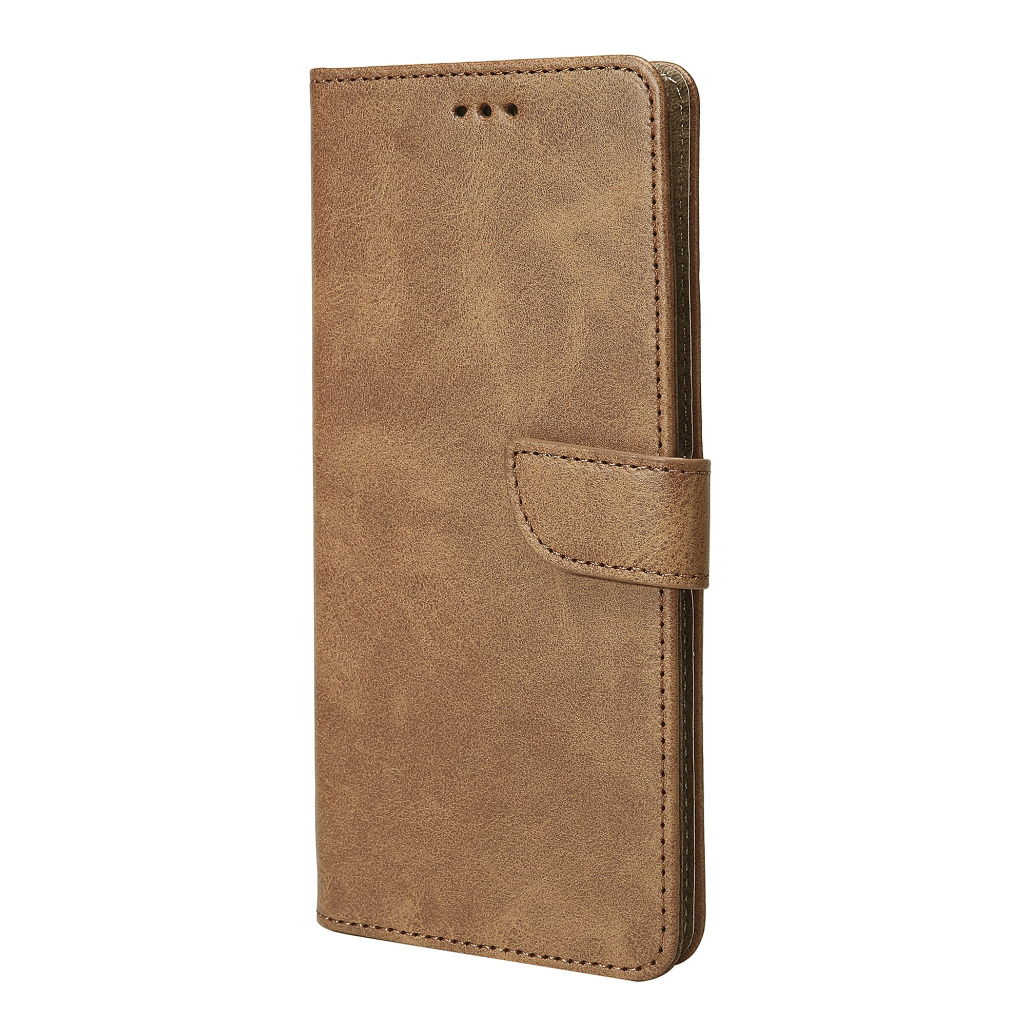 Rixus Bookcase For Samsung Galaxy A16 4G, A16 5G Light Brown