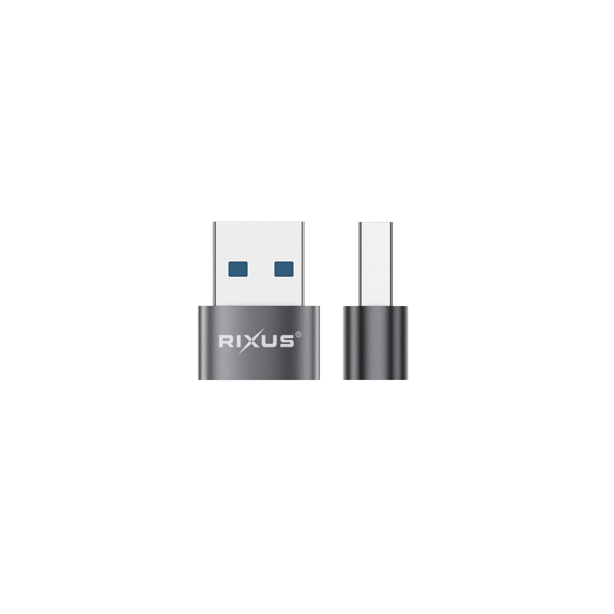 Rixus RXOTG01 USB-C To USB-A OTG Adapter Space Gray (2-Pack)
