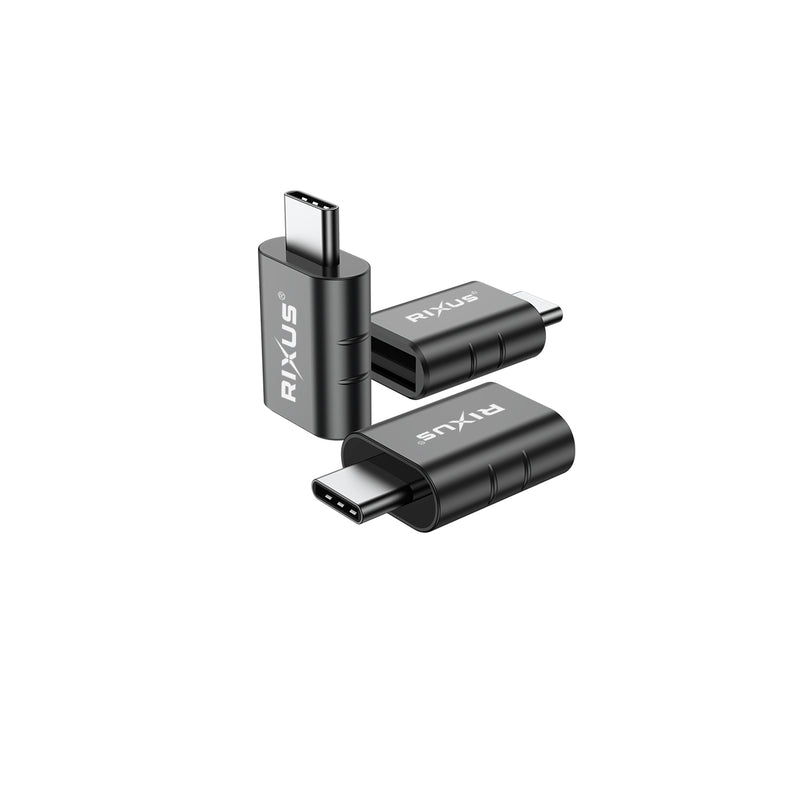 Rixus RXOTG02 USB-C To USB-A OTG Adapter Space Gray (2-Pack)