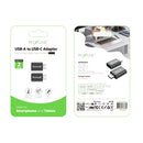 Rixus RXOTG02 USB-A To USB-C OTG Adapter Space Gray (2-Pack)