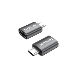 Rixus RXOTG05 Micro To USB-C OTG Adapter Space Gray (2-Pack)