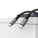 Rixus RXUC05 USB-C 2.0 To USB-C Cable 2m 100W Space Gray