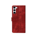 Rixus Bookcase For Samsung Galaxy S23 Dark Red