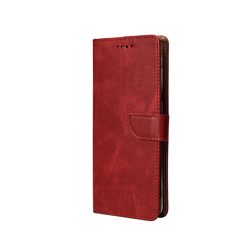 Rixus Bookcase For Samsung Galaxy S23 Dark Red