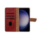 Rixus Bookcase For Samsung Galaxy S23 Dark Red