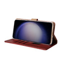 Rixus Bookcase For Samsung Galaxy S23 Dark Red