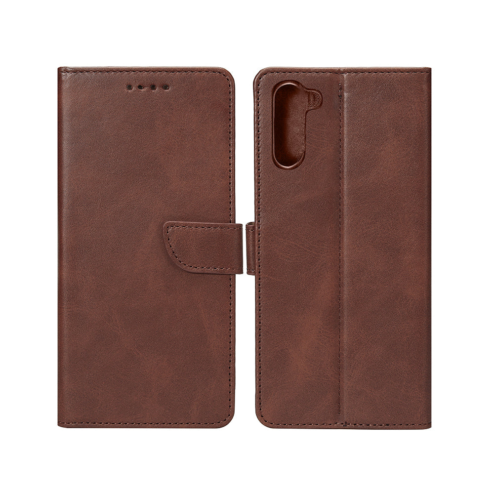 Rixus Bookcase For Samsung Galaxy S23 Plus Brown